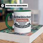 Schwäbischer Handwerker Tasse mit Spruch 'a bissle gscheiter – Grün [farbe:grün]