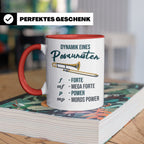 Posaunist Tasse mit lustigem Spruch Dynamik, Geschenk für Mu – Rot [farbe:rot]