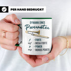 Posaunist Tasse mit lustigem Spruch Dynamik, Geschenk für Mu – Grün [farbe:grün]