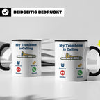 Posaune Tasse lustig My Trombone is Calling Geschenk für Pos – Schwarz [farbe:schwarz]