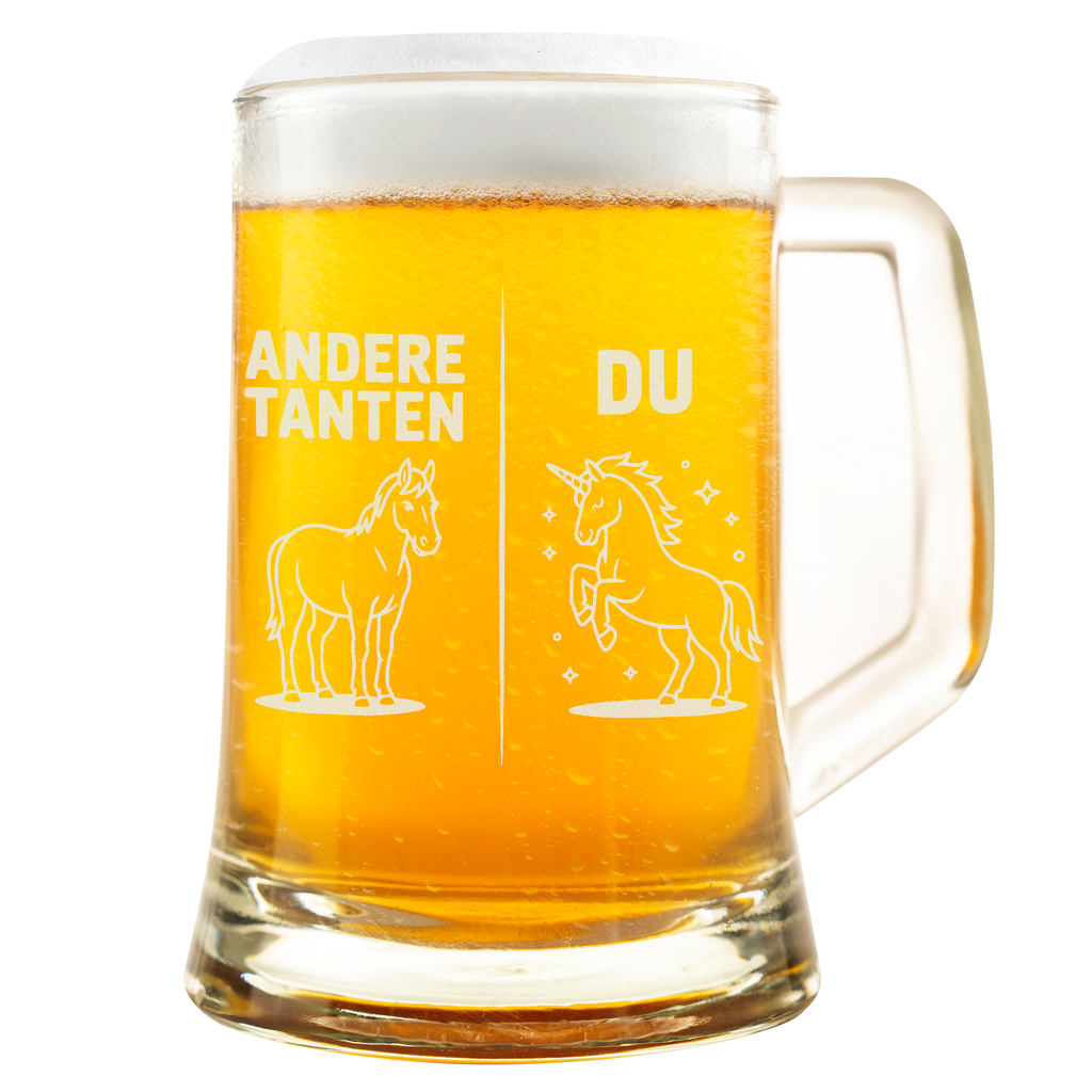 Lustiger Bierkrug Andere Tanten vs Du Einhorn Geschenk für Tante Patentante