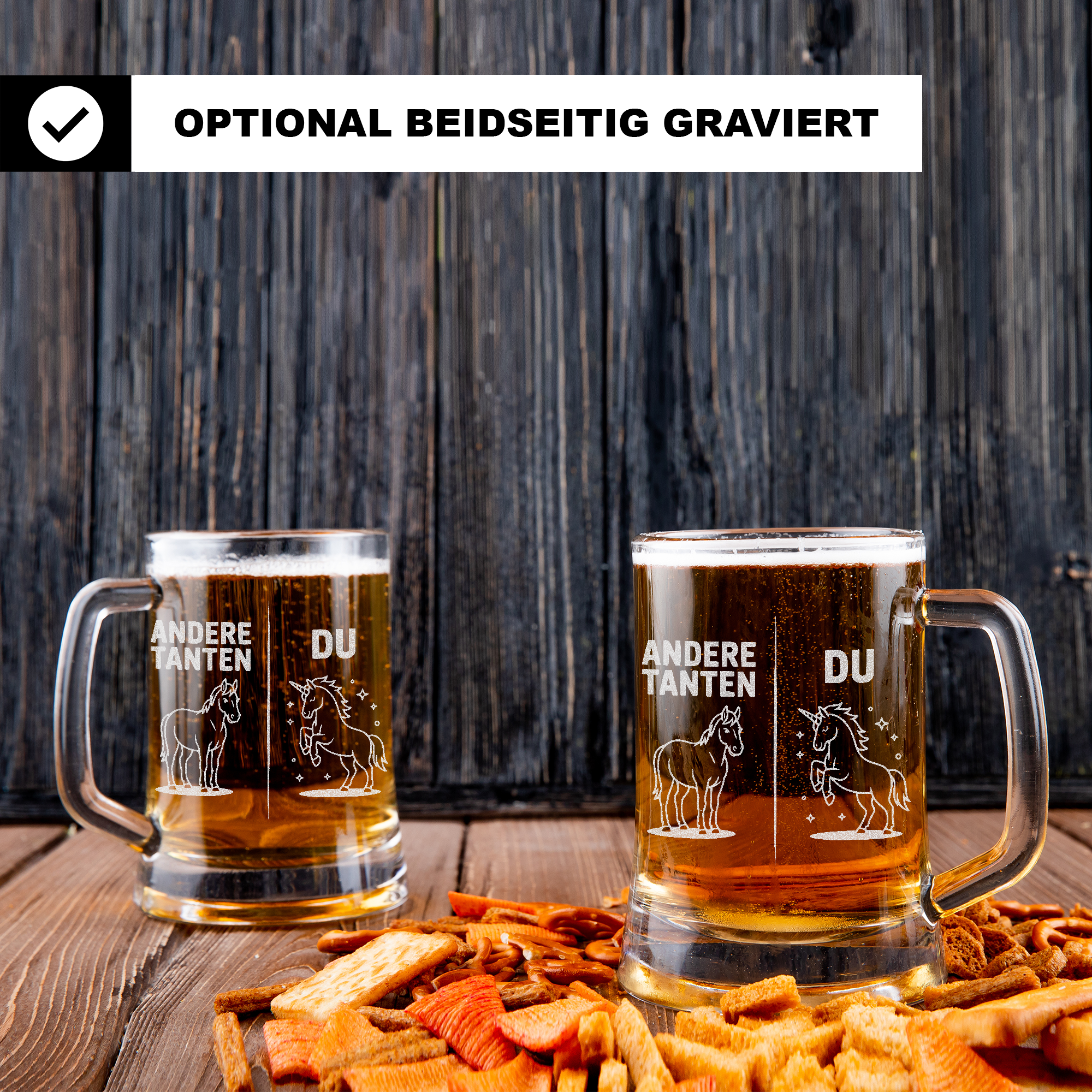 Lustiger Bierkrug Andere Tanten vs Du Einhorn Geschenk für Tante Patentante