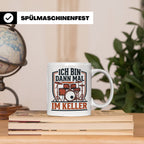 Schlagzeuger Tasse Ich bin dann mal im Keller Lustiger Spruc – Weiß [farbe:weiß]