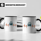 Schlagzeuger Tasse mit Herzschlag EKG Motiv | Geschenk für D – Schwarz [farbe:schwarz]