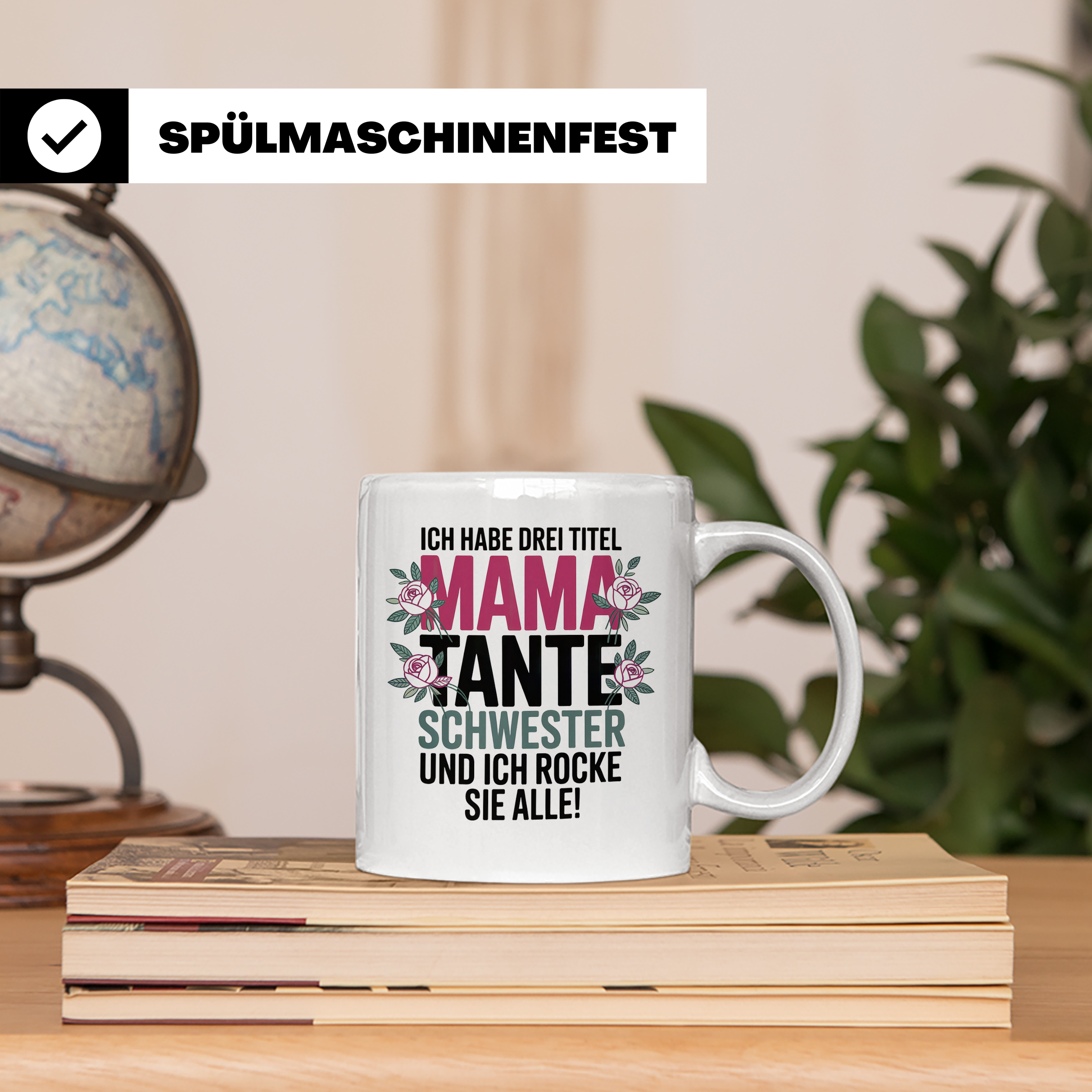 Mama Tante Schwester Kaffeetasse - Ich Rocke Alle! - Muttert – Weiß [farbe:weiß]