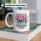 Mama Tante Schwester Kaffeetasse - Ich Rocke Alle! - Muttert – Weiß [farbe:weiß]