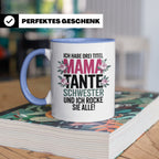 Mama Tante Schwester Kaffeetasse - Ich Rocke Alle! - Muttert – Blau [farbe:blau]