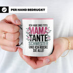 Mama Tante Schwester Kaffeetasse - Ich Rocke Alle! - Muttert – Rosa [farbe:rosa]
