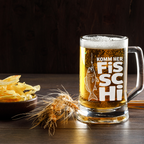 Bierkrug Angler Petri Heil Geschenk für Männer Angeln Hobby Angelgeschenk Vatertag