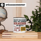 Schlagzeuger Tasse mit Spruch Warst du im Bett, Drummer Gesc – Schwarz [farbe:schwarz]