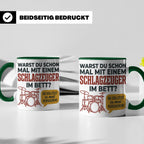 Schlagzeuger Tasse mit Spruch Warst du im Bett, Drummer Gesc – Grün [farbe:grün]