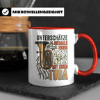 Tuba Tasse mit Spruch Alter Mann | Geschenk für Tubist, Opa, – Rot [farbe:rot]