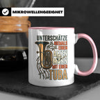 Tuba Tasse mit Spruch Alter Mann | Geschenk für Tubist, Opa, – Rosa [farbe:rosa]