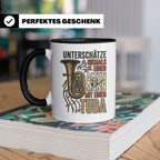 Tuba Tasse mit Spruch Alter Mann | Geschenk für Tubist, Opa, – Schwarz [farbe:schwarz]