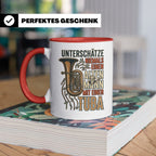 Tuba Tasse mit Spruch Alter Mann | Geschenk für Tubist, Opa, – Rot [farbe:rot]