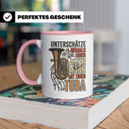Tuba Tasse mit Spruch Alter Mann | Geschenk für Tubist, Opa, – Rosa [farbe:rosa]