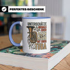 Tuba Tasse mit Spruch Alter Mann | Geschenk für Tubist, Opa, – Blau [farbe:blau]
