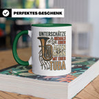 Tuba Tasse mit Spruch Alter Mann | Geschenk für Tubist, Opa, – Grün [farbe:grün]