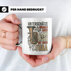 Tuba Tasse mit Spruch Alter Mann | Geschenk für Tubist, Opa, – Weiß [farbe:weiß]