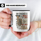 Tuba Tasse mit Spruch Alter Mann | Geschenk für Tubist, Opa, – Schwarz [farbe:schwarz]