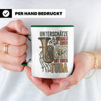 Tuba Tasse mit Spruch Alter Mann | Geschenk für Tubist, Opa, – Grün [farbe:grün]
