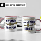Trompeter Tasse alter Mann mit Trompete, Geschenk für Musike – Rosa [farbe:rosa]