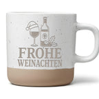 Weihnachtstasse Frohe Weinachten - Lustiges Wein Wortspiel Geschenk fü – Bild 1