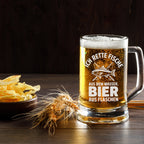 Lustiger Angler Bierkrug – Geschenk für Fischer & Hobbyangler – Angel Spruch Bierglas – Spaß Angeln Geschenk Männer