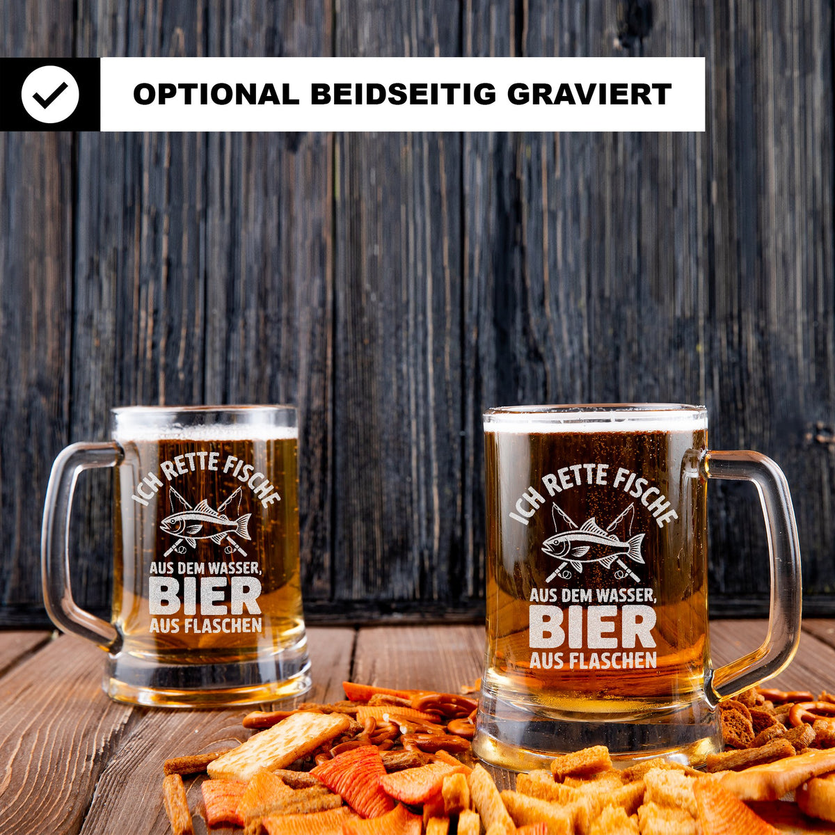 Lustiger Angler Bierkrug – Geschenk für Fischer & Hobbyangler – Angel Spruch Bierglas – Spaß Angeln Geschenk Männer