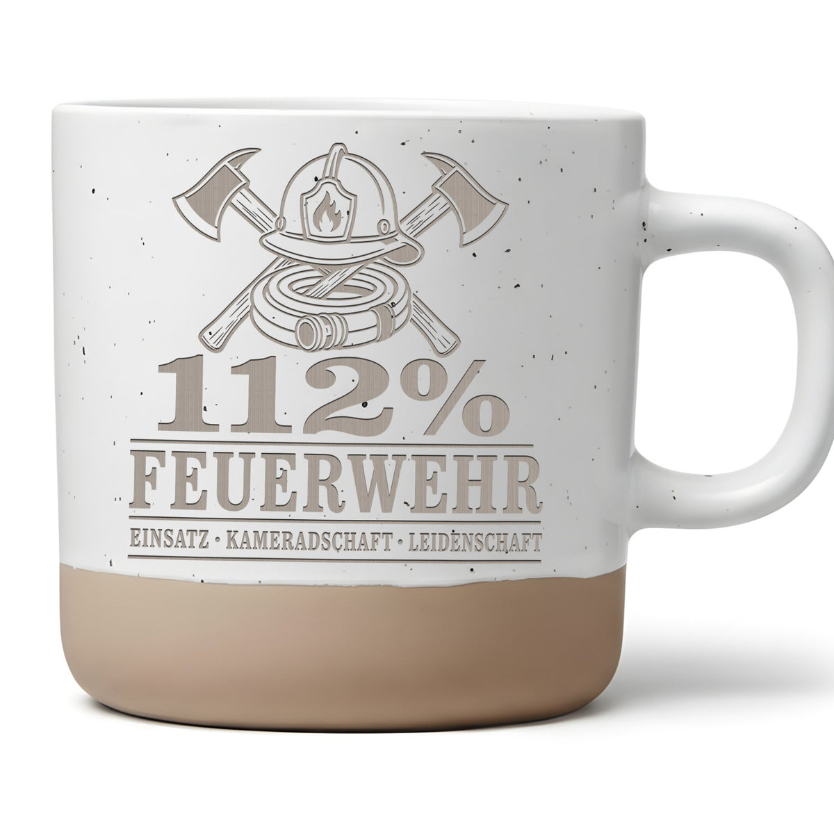 112 Prozent Feuerwehr Tasse - Geschenk für Feuerwehrmann & Kameraden - – Bild 1