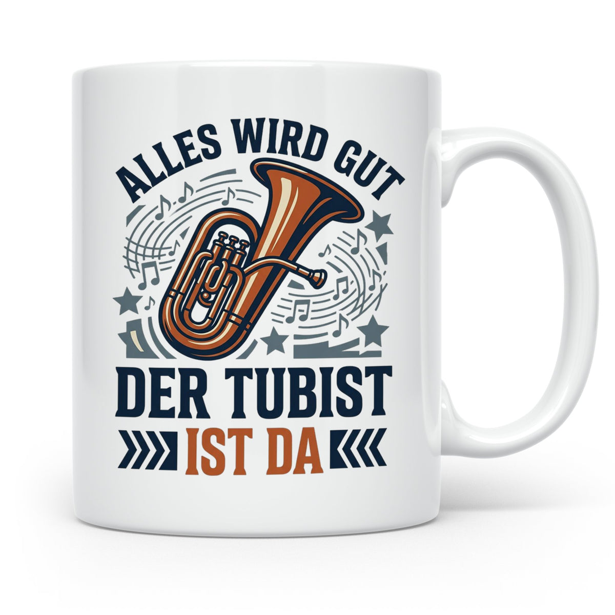 Tubist Tasse mit Spruch 'Alles wird gut' Geschenk für Blasmu – Weiß [farbe:weiß]