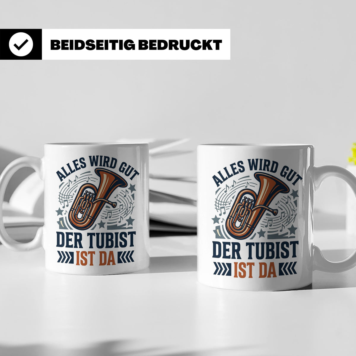Tubist Tasse mit Spruch 'Alles wird gut' Geschenk für Blasmu – Weiß [farbe:weiß]