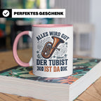 Tubist Tasse mit Spruch 'Alles wird gut' Geschenk für Blasmu – Rosa [farbe:rosa]