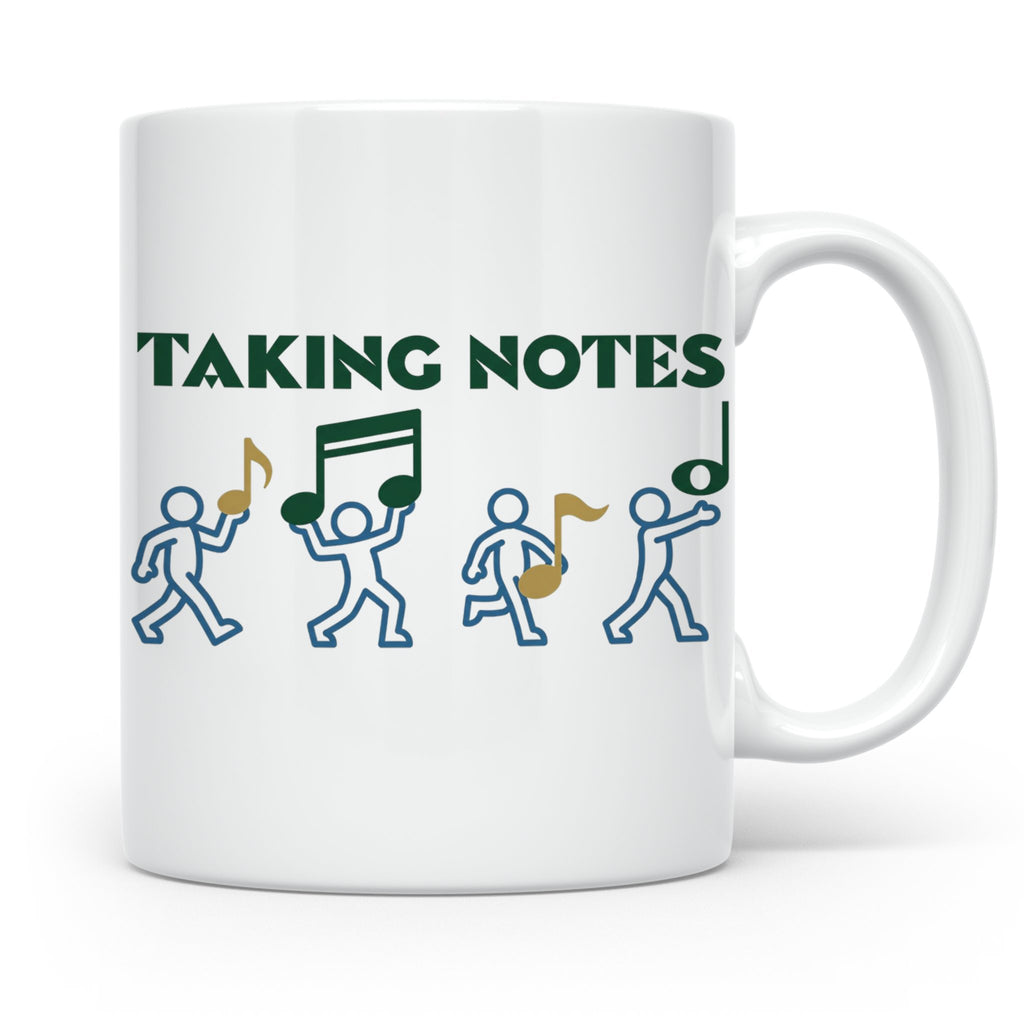 Musiker Tasse Taking Notes lustiger Kaffeebecher Musiklehrer – Weiß [farbe:weiß]