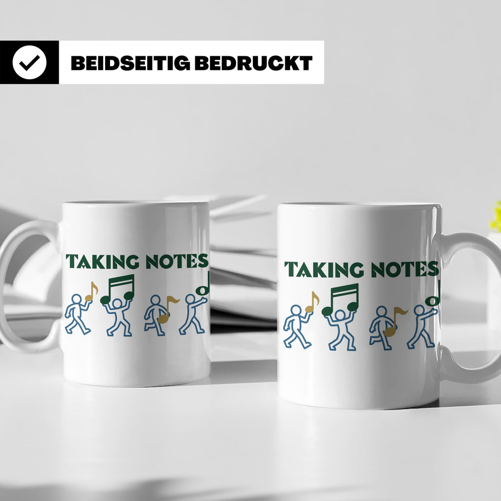Musiker Tasse Taking Notes lustiger Kaffeebecher Musiklehrer – Weiß [farbe:weiß]
