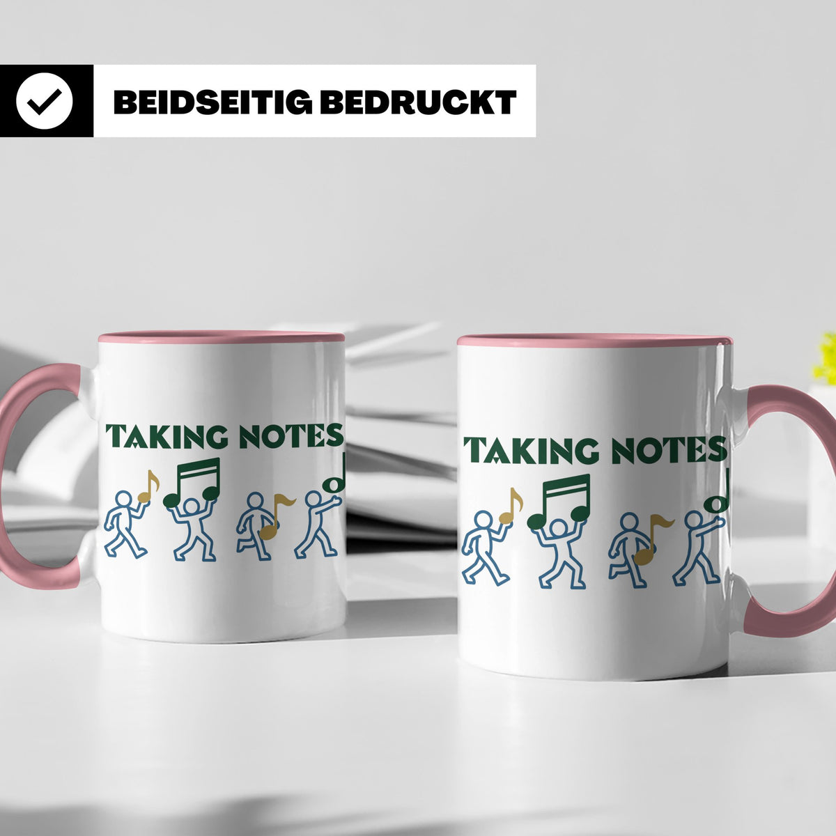 Musiker Tasse Taking Notes lustiger Kaffeebecher Musiklehrer – Rosa [farbe:rosa]