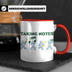 Musiker Tasse Taking Notes lustiger Kaffeebecher Musiklehrer – Rot [farbe:rot]