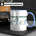 Musiker Tasse Taking Notes lustiger Kaffeebecher Musiklehrer – Blau [farbe:blau]