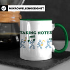 Musiker Tasse Taking Notes lustiger Kaffeebecher Musiklehrer – Grün [farbe:grün]