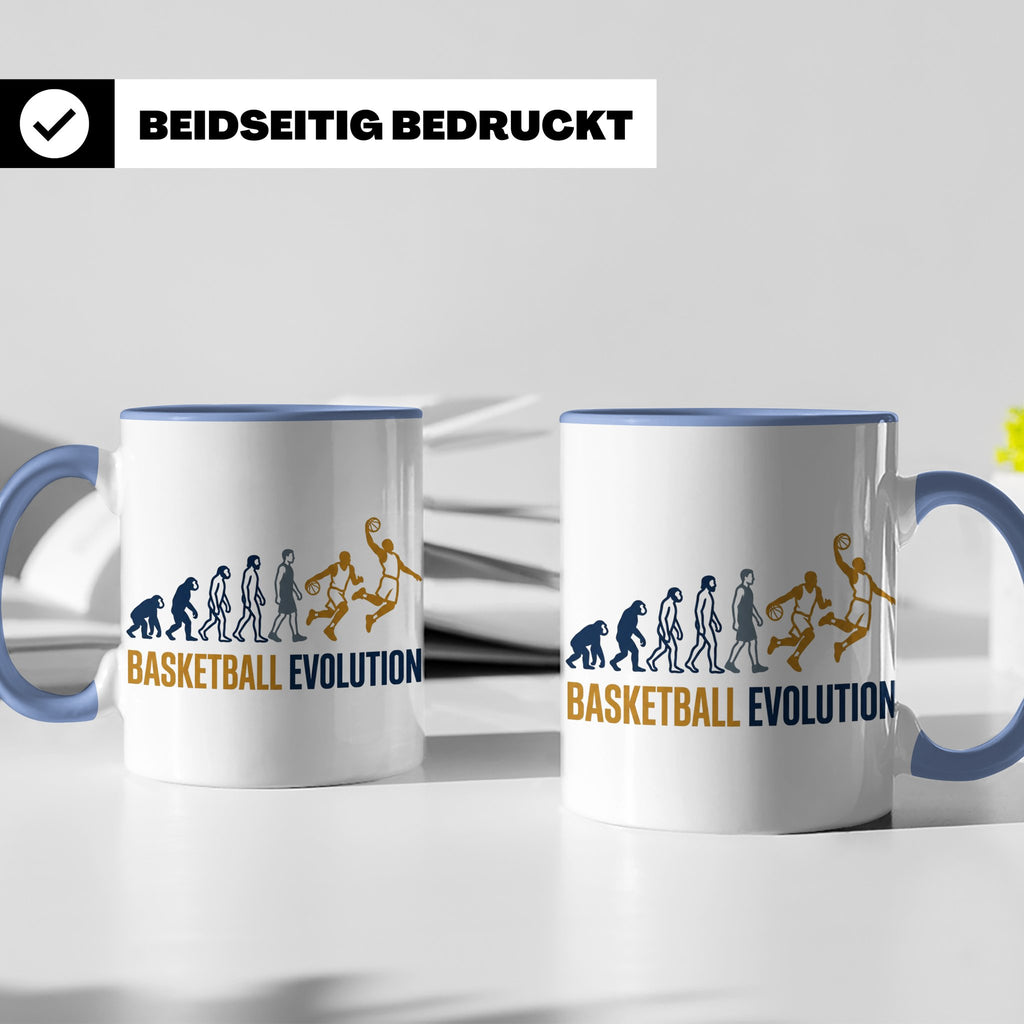 Basketball Evolution Tasse für Spieler, Fans & Trainer. Lust – Blau [farbe:blau]