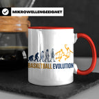 Basketball Evolution Tasse für Spieler, Fans & Trainer. Lust – Rot [farbe:rot]
