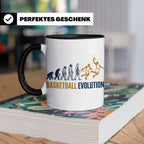 Basketball Evolution Tasse für Spieler, Fans & Trainer. Lust – Schwarz [farbe:schwarz]