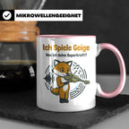 Geiger Tasse Ich spiele Geige Superkraft Fuchs Motiv, lustig – Rosa [farbe:rosa]