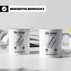 Geige Tasse mit Spruch Die Geige ruft an Geschenk für Geiger – Weiß [farbe:weiß]