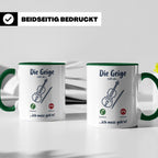 Geige Tasse mit Spruch Die Geige ruft an Geschenk für Geiger – Grün [farbe:grün]