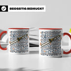 Posaune Tasse mit Noten Motiv, Geschenk für Posaunist & Musi – Rot [farbe:rot]