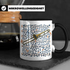 Posaune Tasse mit Noten Motiv, Geschenk für Posaunist & Musi – Schwarz [farbe:schwarz]