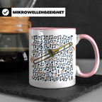 Posaune Tasse mit Noten Motiv, Geschenk für Posaunist & Musi – Rosa [farbe:rosa]
