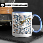 Posaune Tasse mit Noten Motiv, Geschenk für Posaunist & Musi – Blau [farbe:blau]