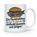 Fischbrötchen Tasse mit Spruch aus dem Norden | Maritimes Kü – Weiß [farbe:weiß]